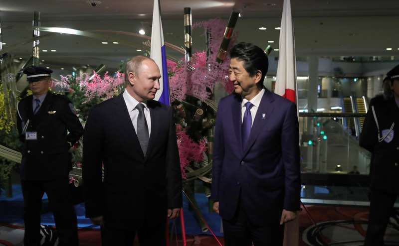 shinzo abe en poetin g20 osaka