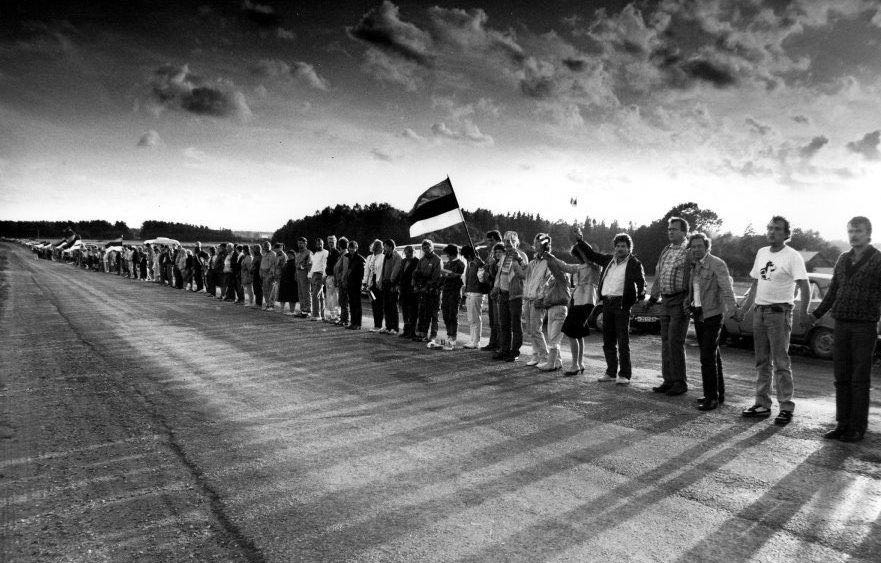 molotov ribbentrop baltische keten foto ests volksfront
