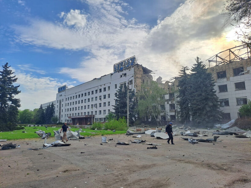 New Kramatorsk Machinebuilding Factory after Russian rocket strike on 5 May 2023