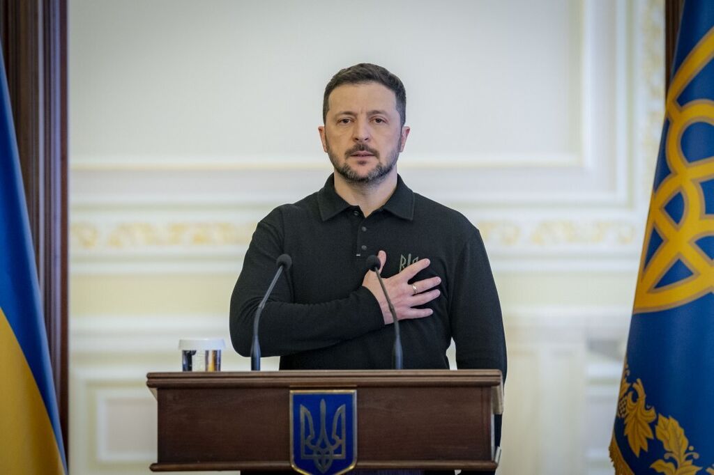  President Zelensky tijdens een uitreiking van onderscheidingen aan medewerkers van de energiesector. Foto: The Presidential Office of Ukraine