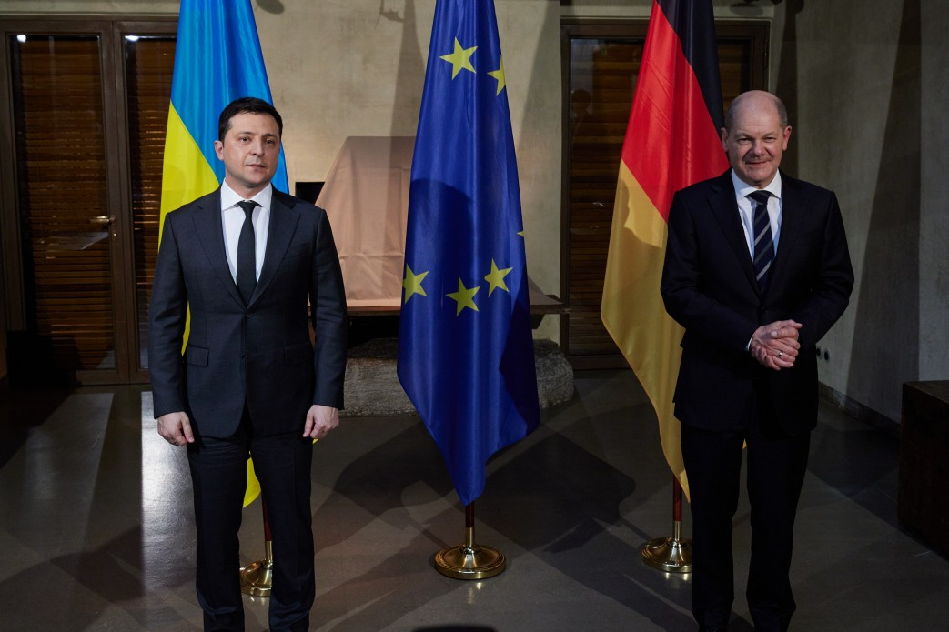 oekraine zelenski en scholz in munchen