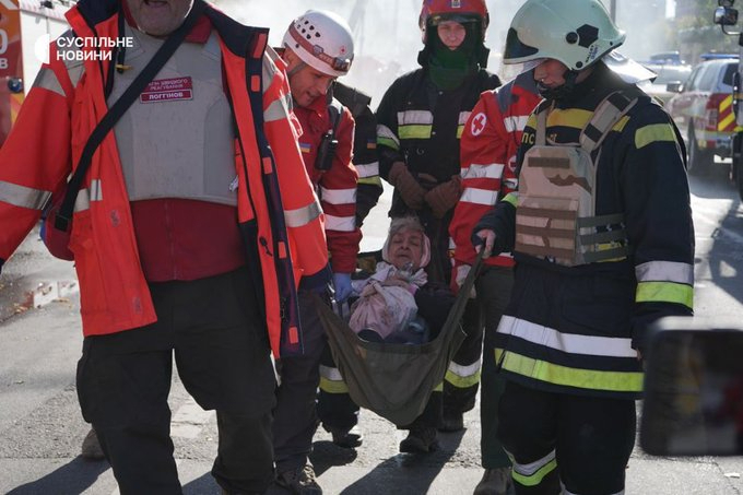slachtoffer drone aanvallen in kyiv 17 oktober