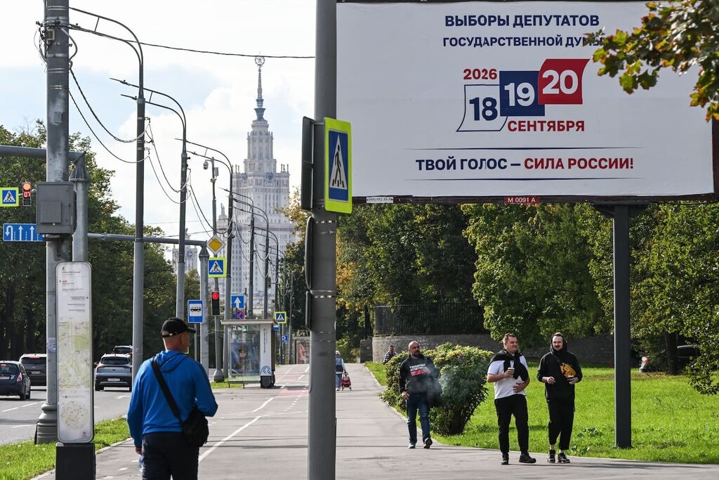 Poster die burgers moet aansporen om naar de stembus te gaan: 'Jouw stem is de kracht van Rusland!'