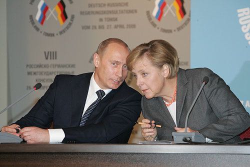 putin merkel in tomsk 2006